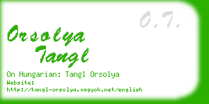 orsolya tangl business card